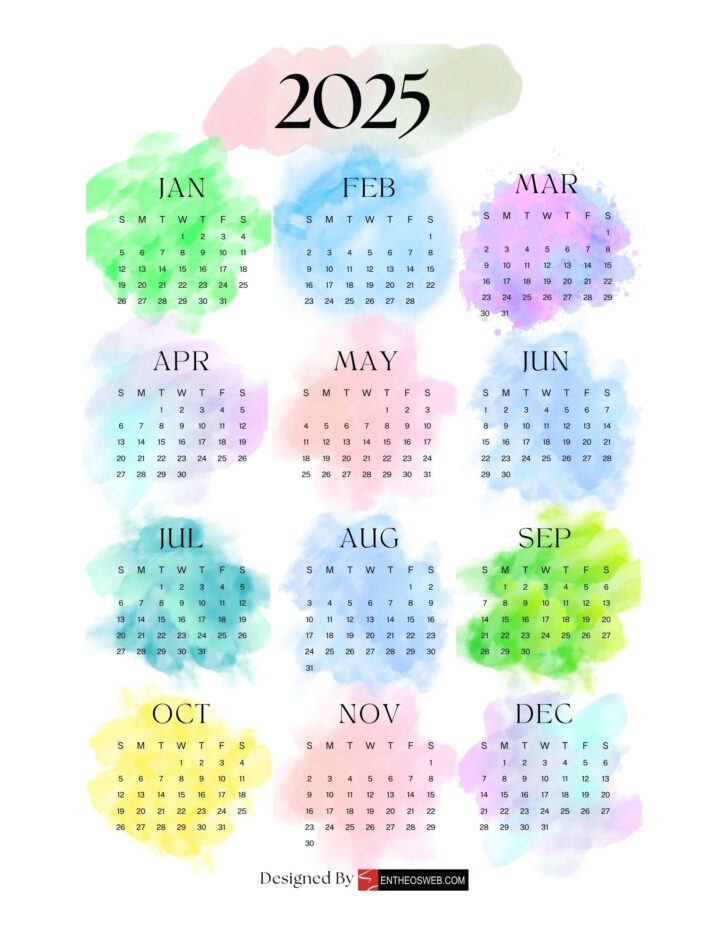 Free Printable Calendar 2025 Without Downloading