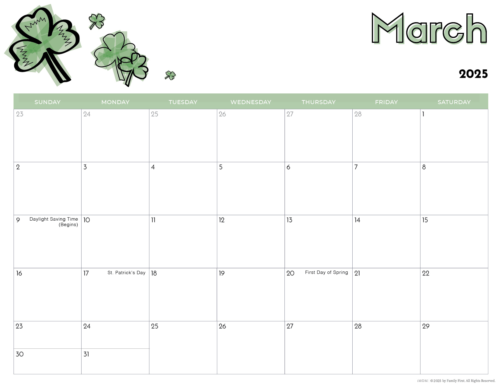 2025 Printable Calendars For Kids - Imom with regard to Free Printable Childrens Calendar 2025