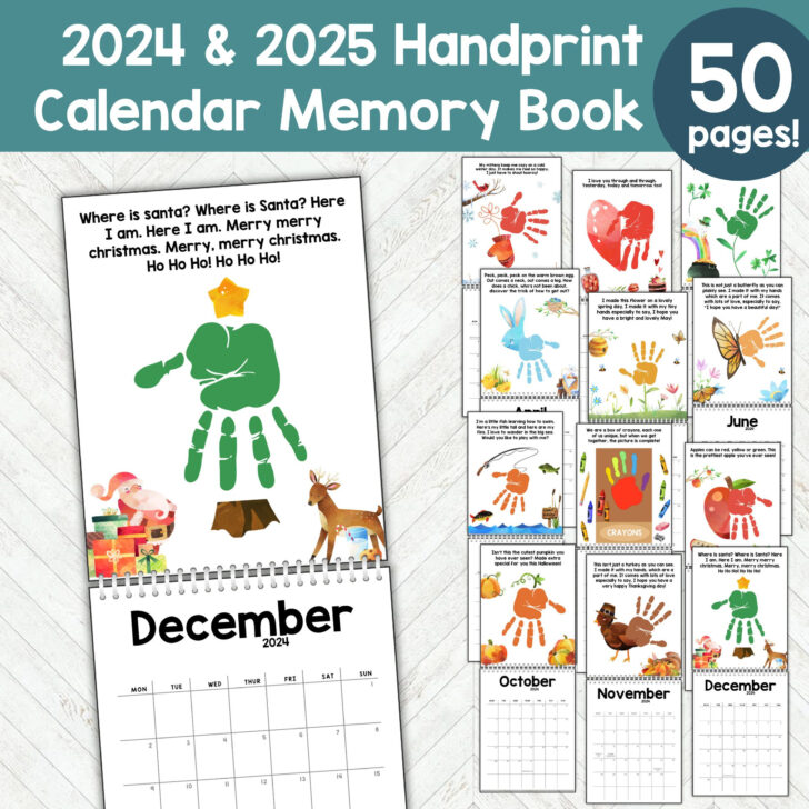 Free Printable Handprint Calendar 2025