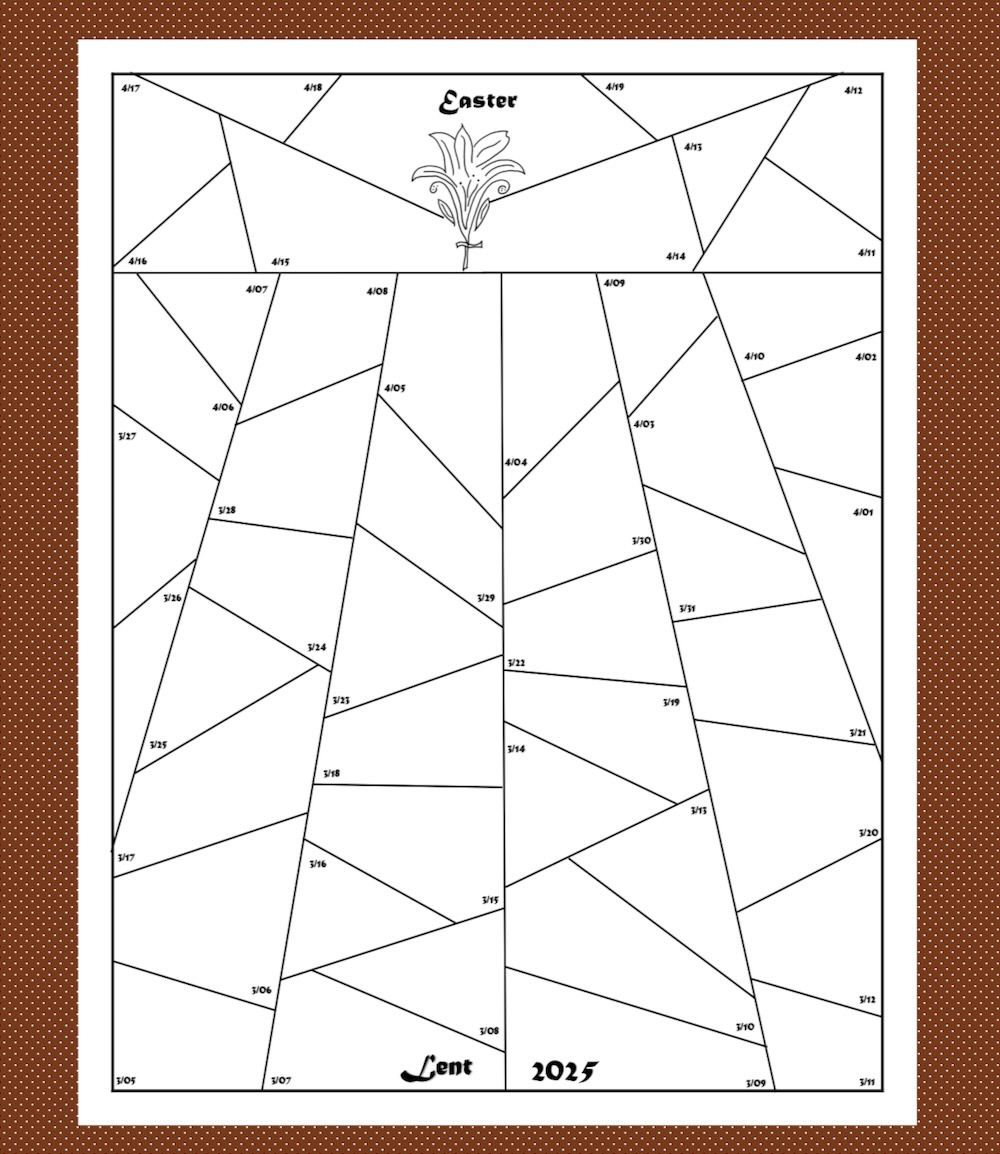 Lent 2025-Calendar Templates - Praying In Color in Lent Calendar 2025 Printable
