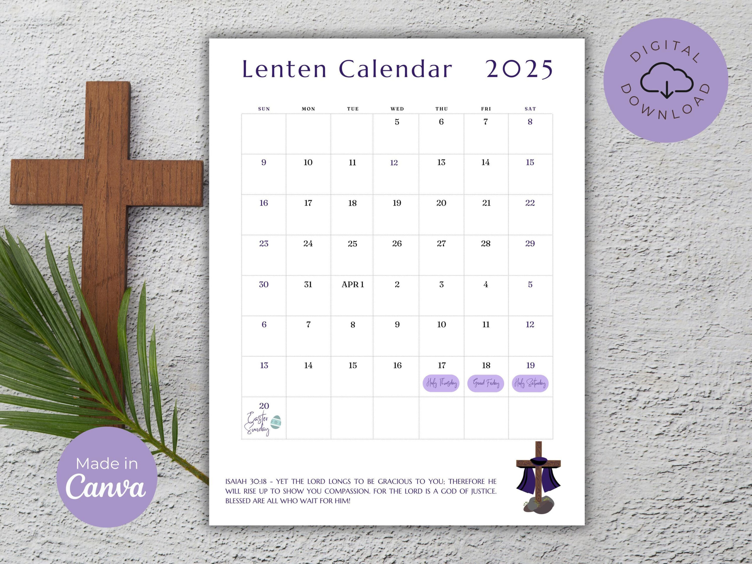 Lenten Calendar 2025 | Printable Lenten Prayer Calendar | Easter with regard to Lent Calendar 2025 Printable