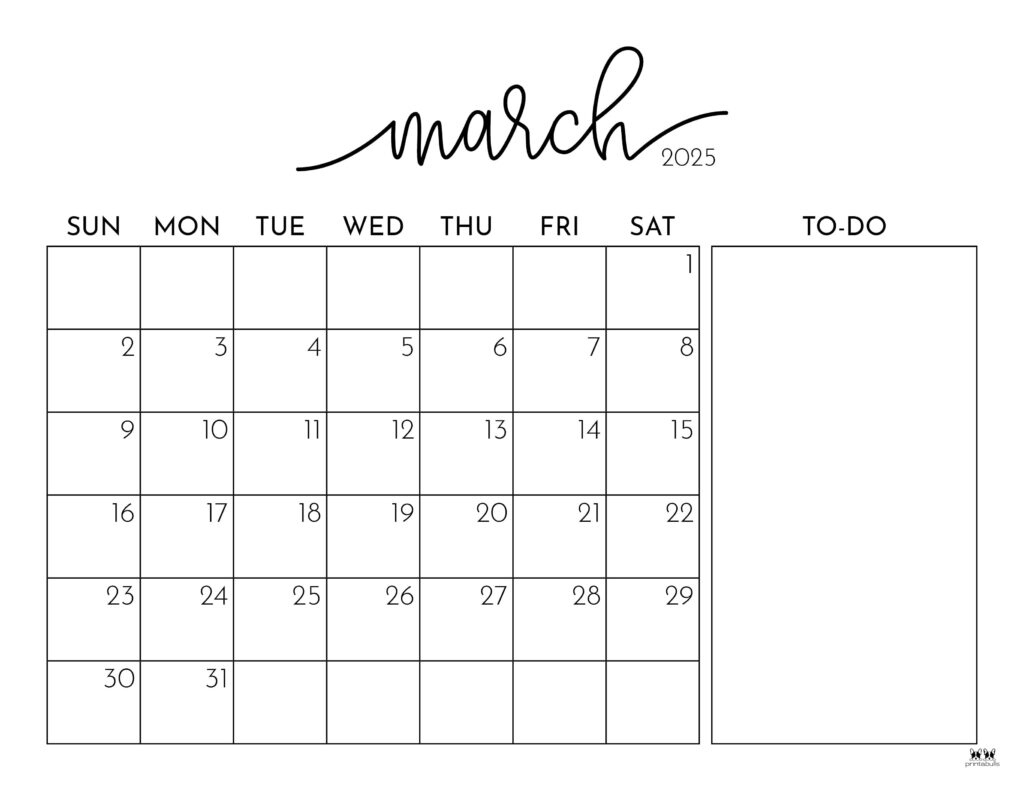 March 2025 Calendars - 107 Free Printables | Printabulls regarding March 2025 Editable Printable Calendar