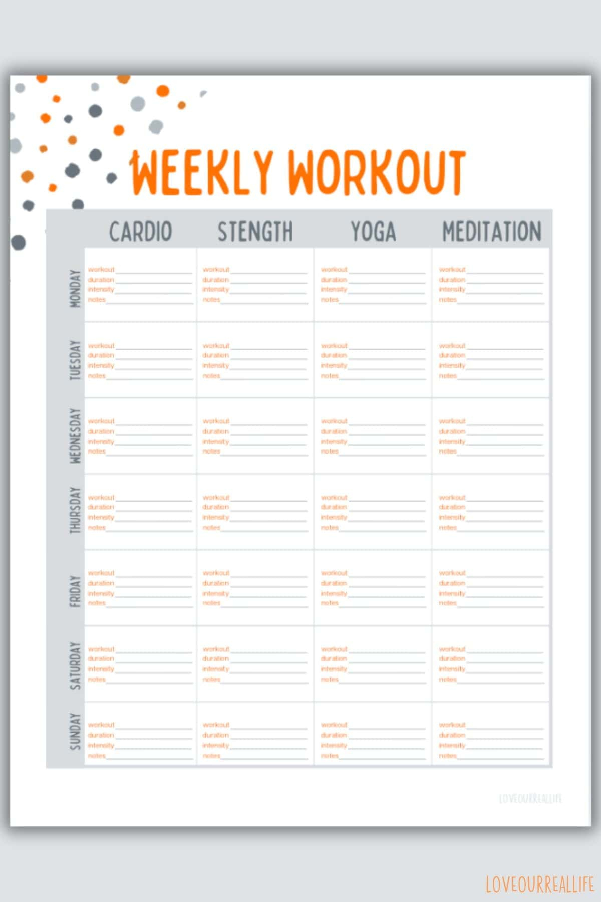 Workout Calendar Template: Achieve Your Fitness Goals ⋆ Love Our with 2025 Workout Calendar Printable Free