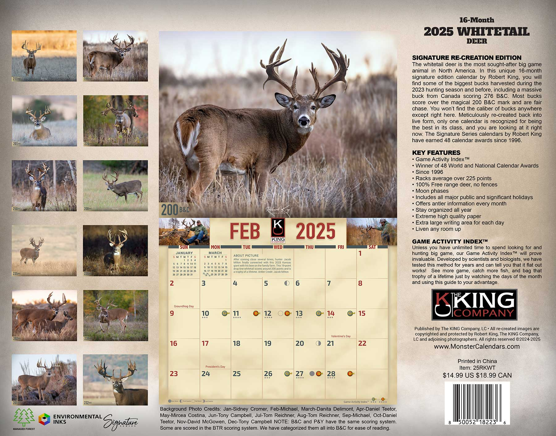 1 Selling | 2025 Whitetail Deer Calendar | 2025 Buck Calendar intended for White Tailed Deer 2025 Calendar Printable