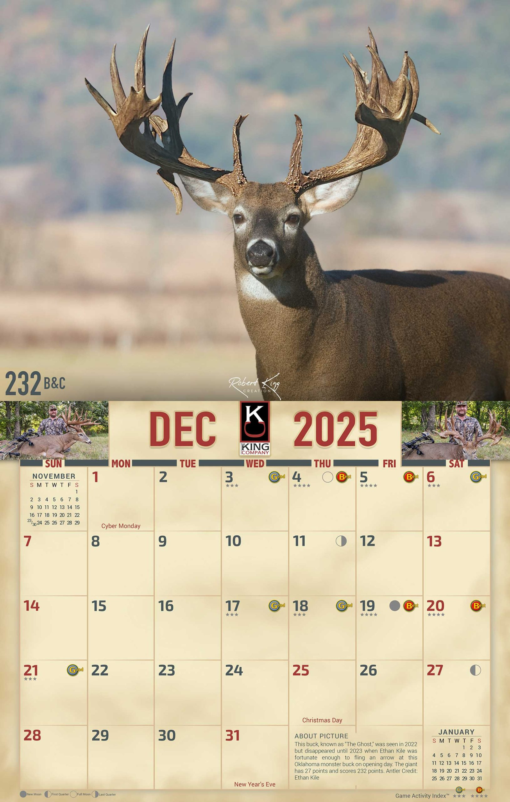 1 Selling | 2025 Whitetail Deer Calendar | 2025 Buck Calendar within White Tailed Deer 2025 Calendar Printable