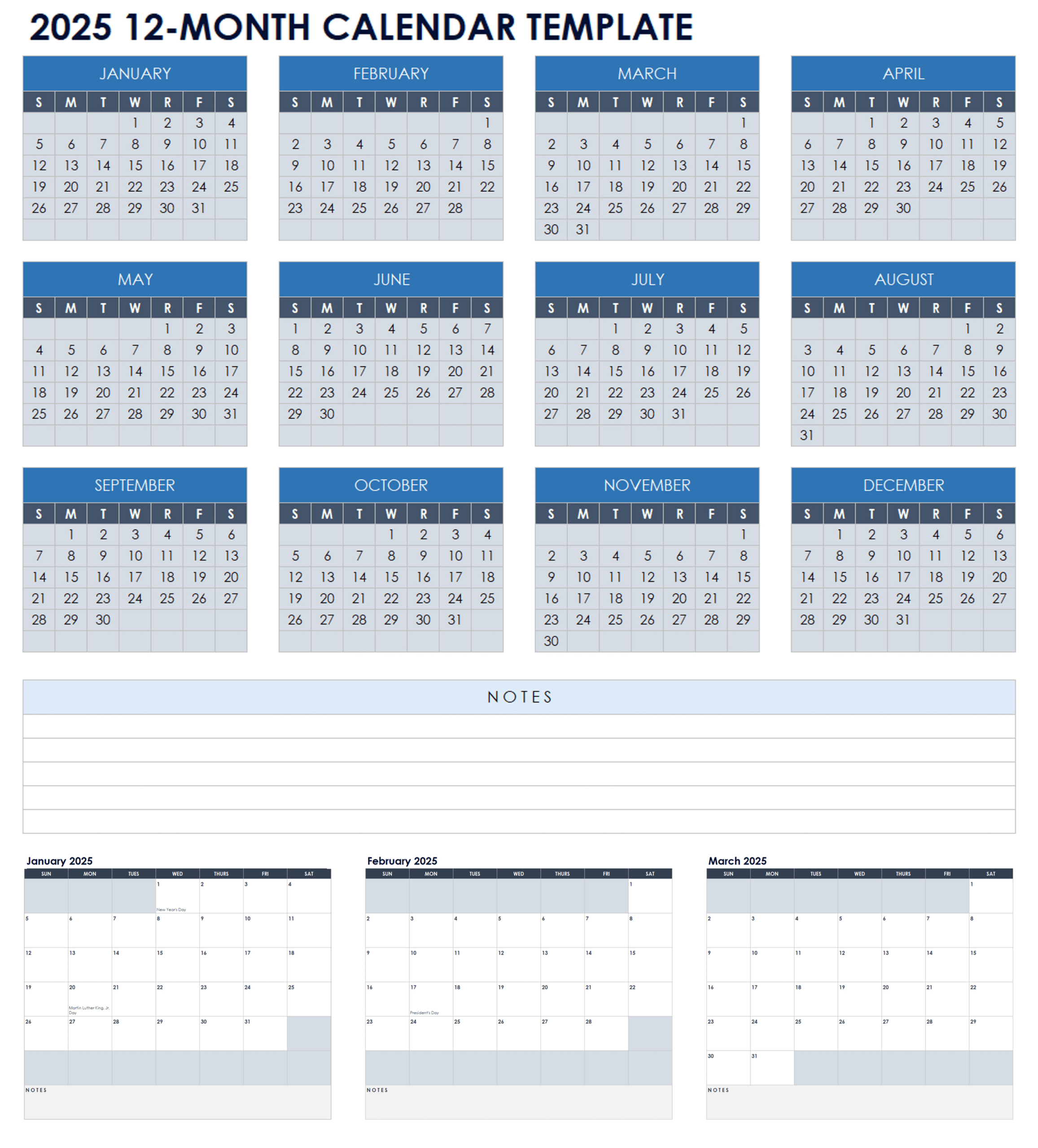 15 Free 2025 Monthly Calendar Templates | Smartsheet regarding Office Lingo 2025 Calendar Printable
