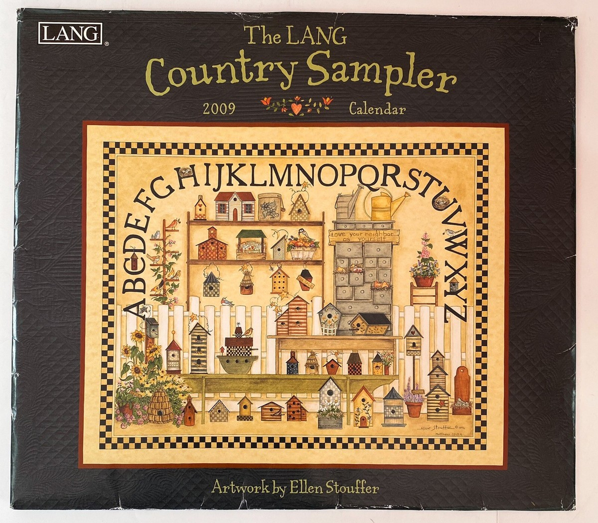 2009 Lang Country Sampler Calendar Ellen Stouffer Artwork In Package Primitive inside Sampler Stouffer 2025 Calendar Printable