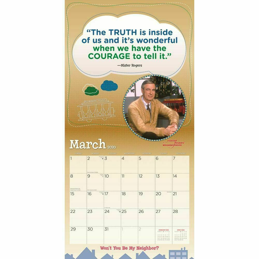 2020 Wall Calendarbrown Trout- Mister Roger&amp;#039;S Neighborhood 12 inside Mister Rogers 2025 Calendar Printable