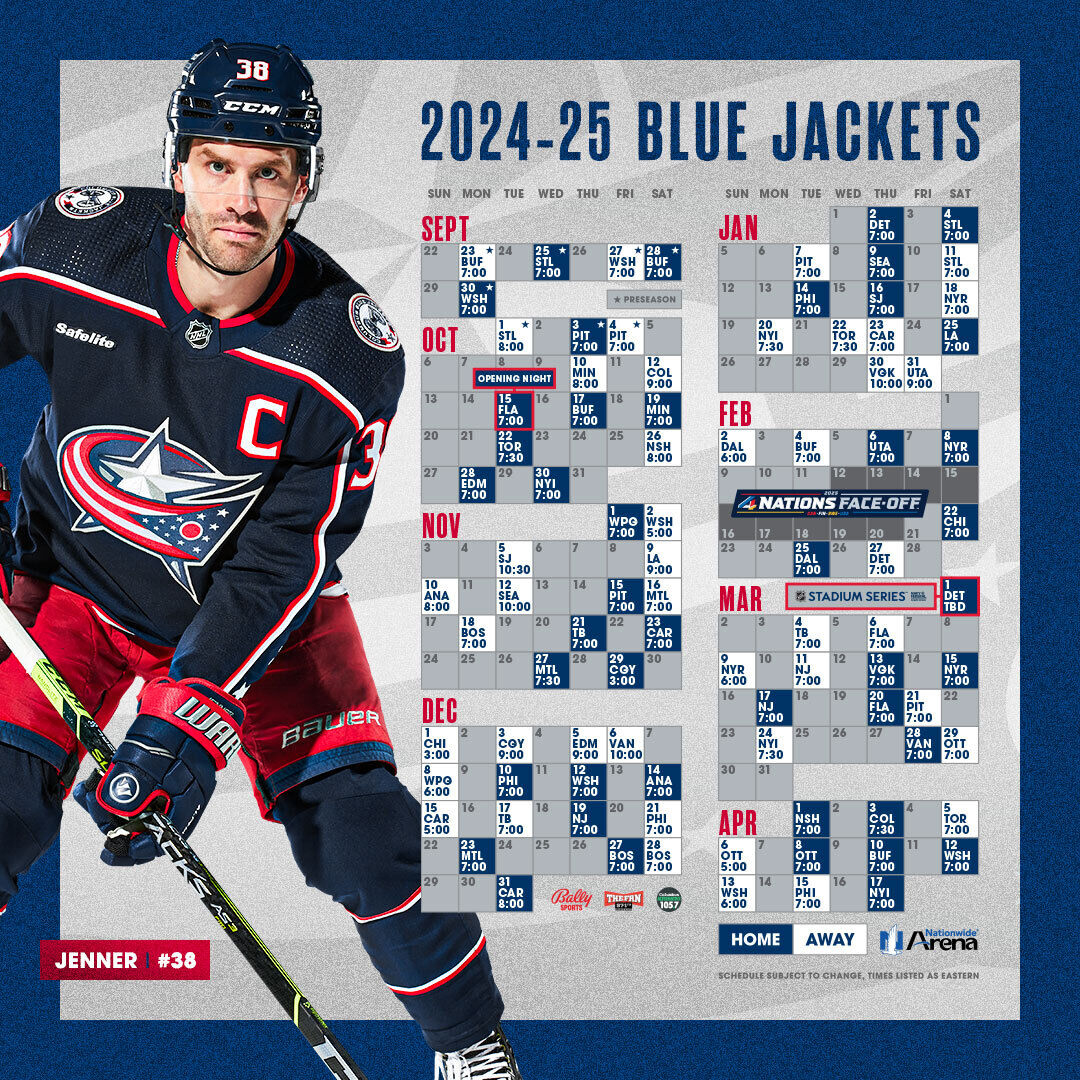 2024 - 25 Nhl Hockey Schedule Magnets Approximately 5&amp;quot; X 3.5 with Nhl Columbus Blue Jackets 2025 Calendar Printable