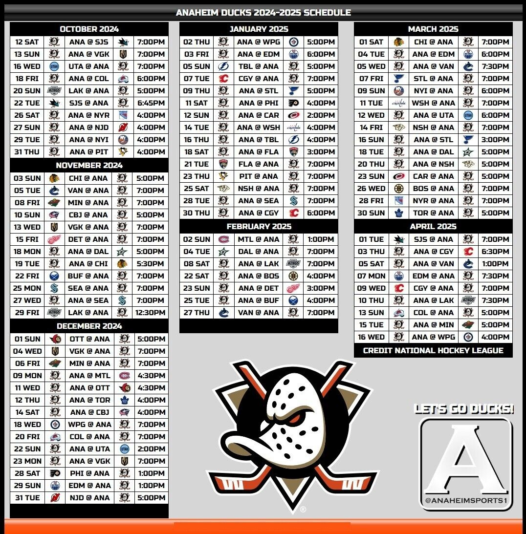 2024 - 25 Nhl Hockey Schedule Magnets Approximately 5&amp;quot; X 3.5&amp;quot;(Choose From List) with regard to NHL Nashville Predators 2025 Calendar Printable