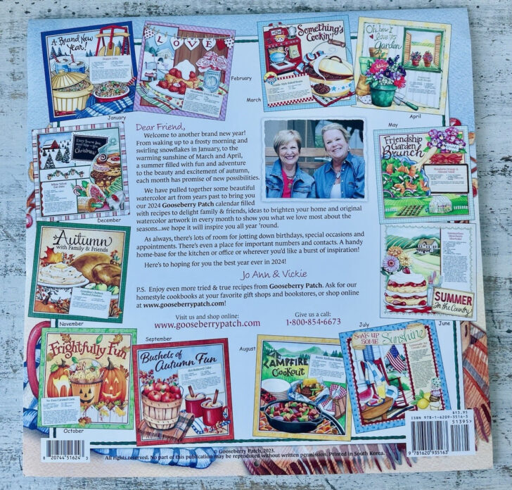 Gooseberry Patch 2025 Calendar Printable