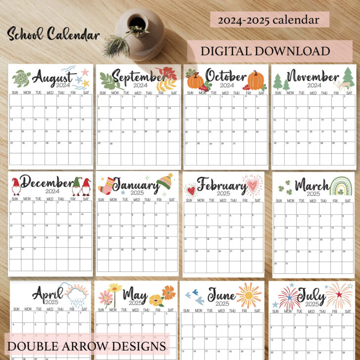 Sketchy Chics 2025 Calendar Printable