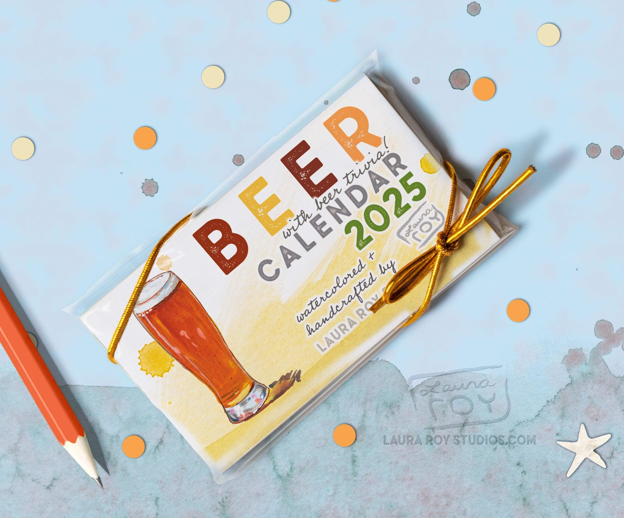 2025 Beer + Trivia Mini Watercolor Calendar – Handcrafted Art in Beer Photo 2025 Calendar Printable