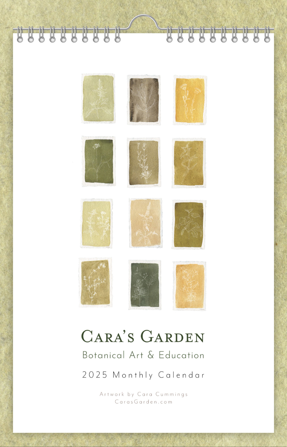 2025 Botanical Art Wall Calendar with regard to Herbs 2025 Calendar Printable