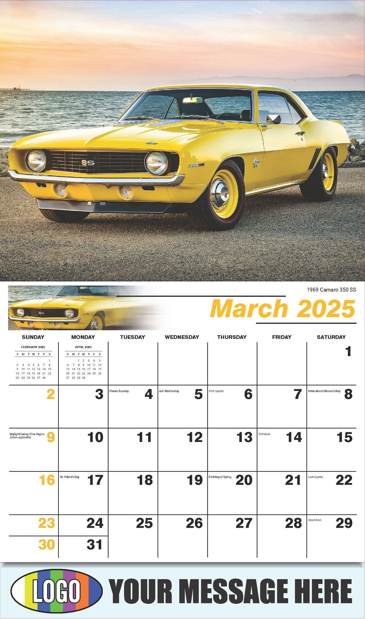 2025 Business Promotion Calendar | Classic Gm Cars in Camaro 2025 Calendar Printable
