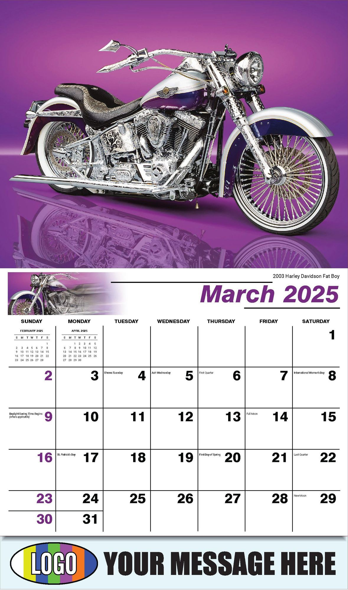 2025 Business Promotion Calendar | Motorcycle Mania inside Harley Davidson 2025 Calendar Printable