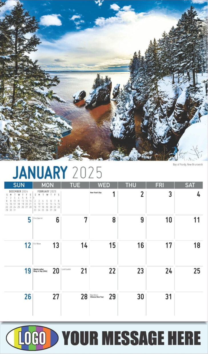 Canadian Scenes 2025 Calendar Printable