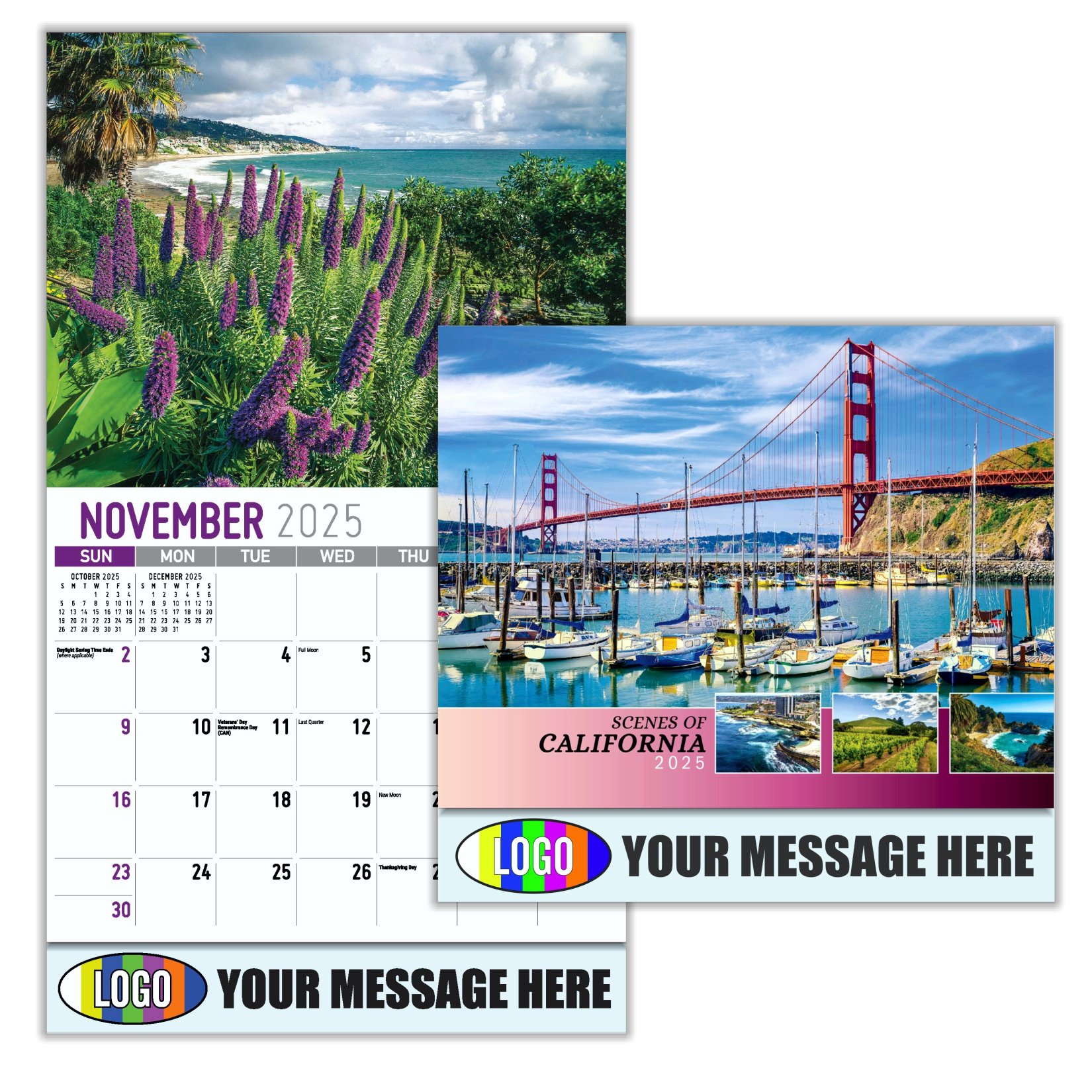 2025 Business Promotion Calendar | Scenes Of California with Coastlines Of North America 2025 Calendar Printable