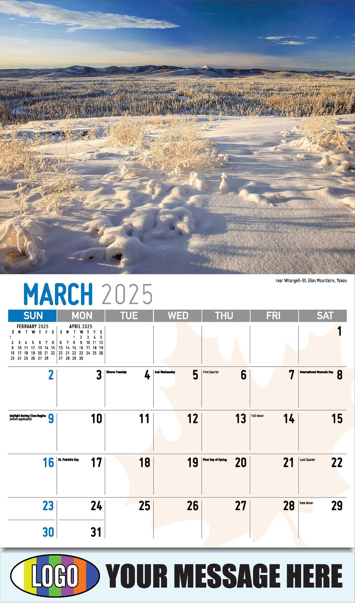 2025 Business Promotion Calendar | Scenes Of Canada for Canadian Scenes 2025 Calendar Printable