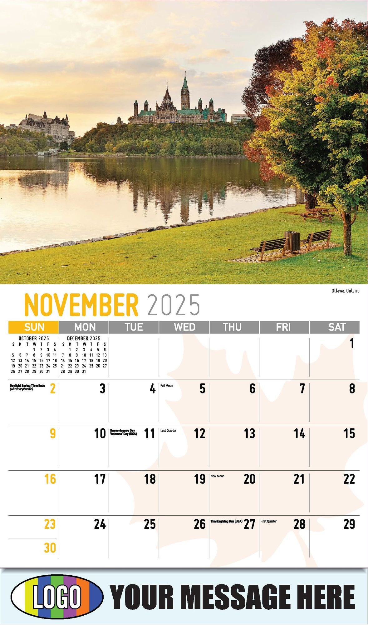 2025 Business Promotion Calendar | Scenes Of Canada for Canadian Scenes 2025 Calendar Printable