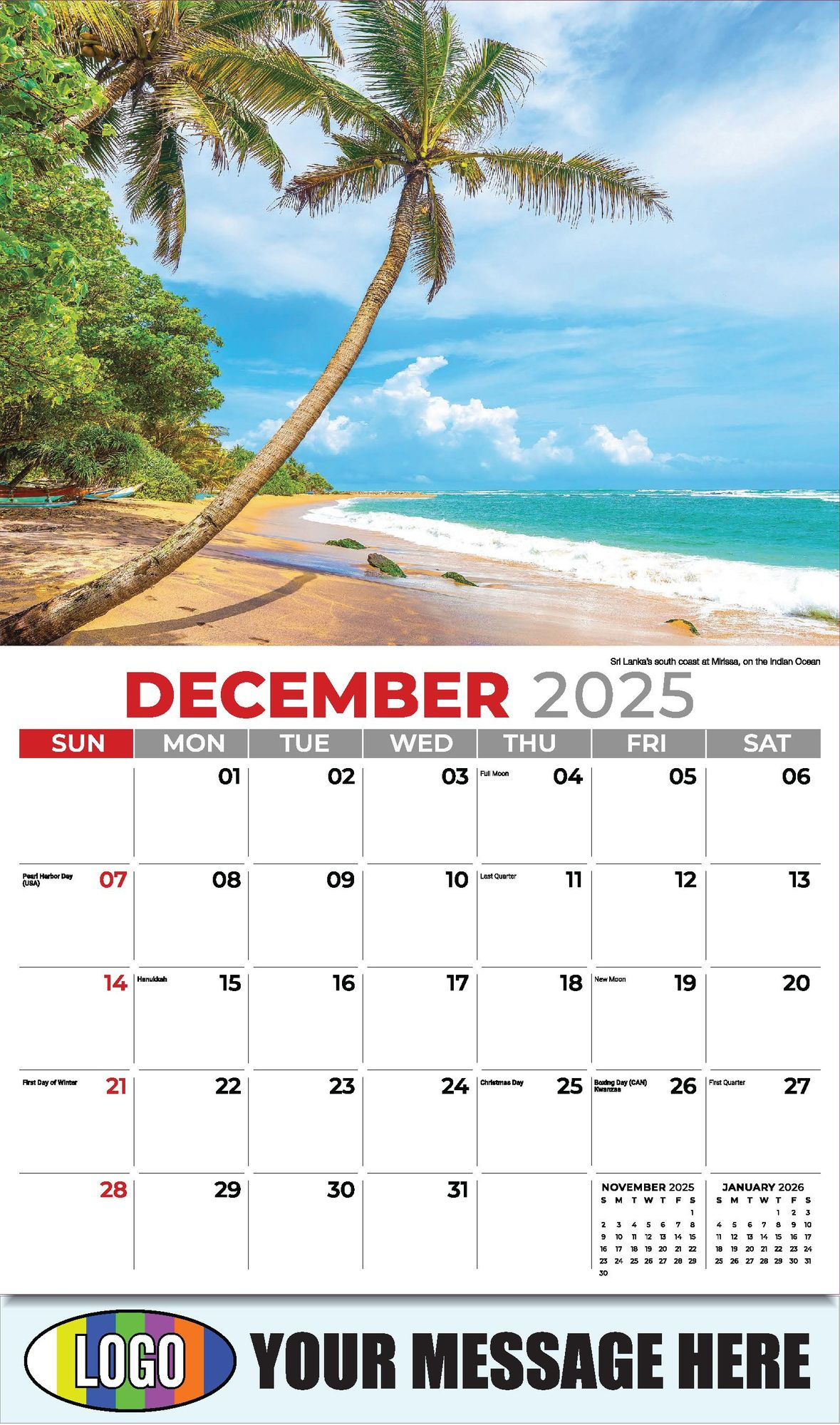 2025 Business Promotion Calendar | Sun, Sand And Surf for Surfing 2025 Calendar Printable