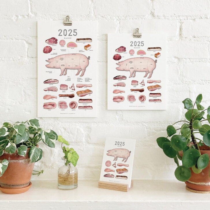 I Love Bacon 2025 Calendar Printable
