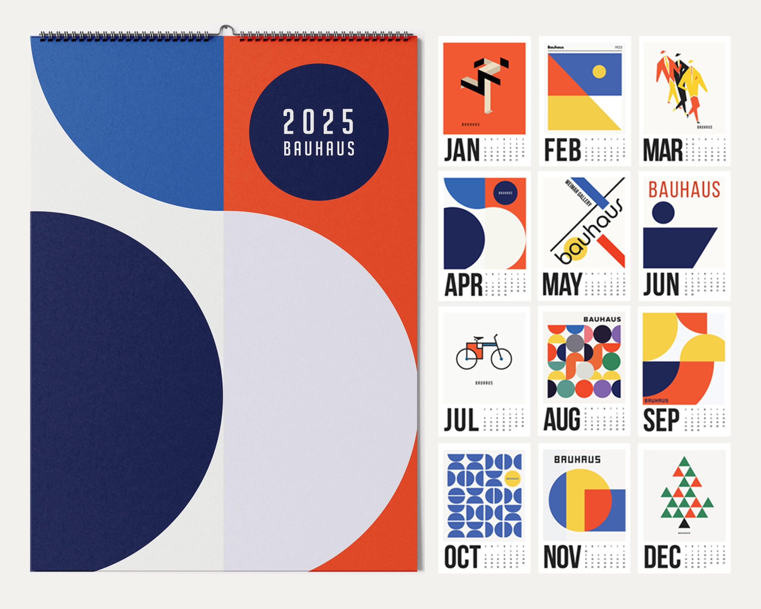 2025 Calendar Bauhaus Calendar 2025 Wall Calendar 2025 Bauhaus Art throughout Bauhaus 2025 Calendar Printable