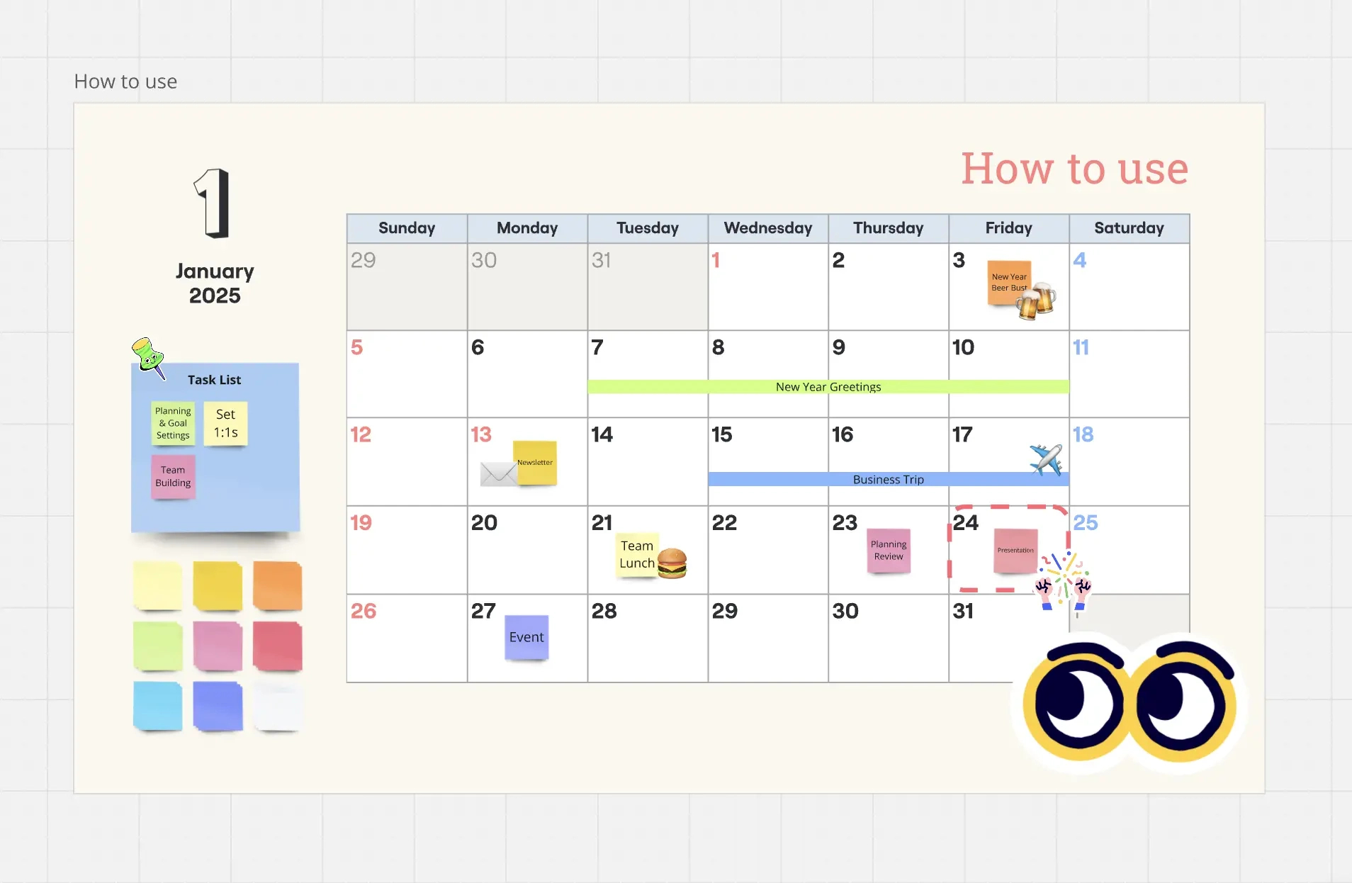 2025 Calendar - Light Template | Miroverse pertaining to Miro 2025 Calendar Printable