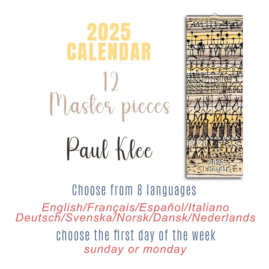2025 Calendar Paul Klee Painting Expressionism Abstract Art Modern Artist Painting Work Avant Garde Surrealism - Etsy for Klee Poster 2025 Calendar Printable