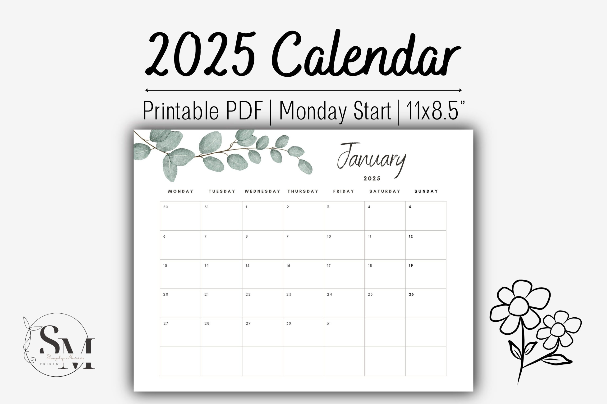 2025 Calendar, Printable Calendar throughout Inspire 2025 Calendar Printable
