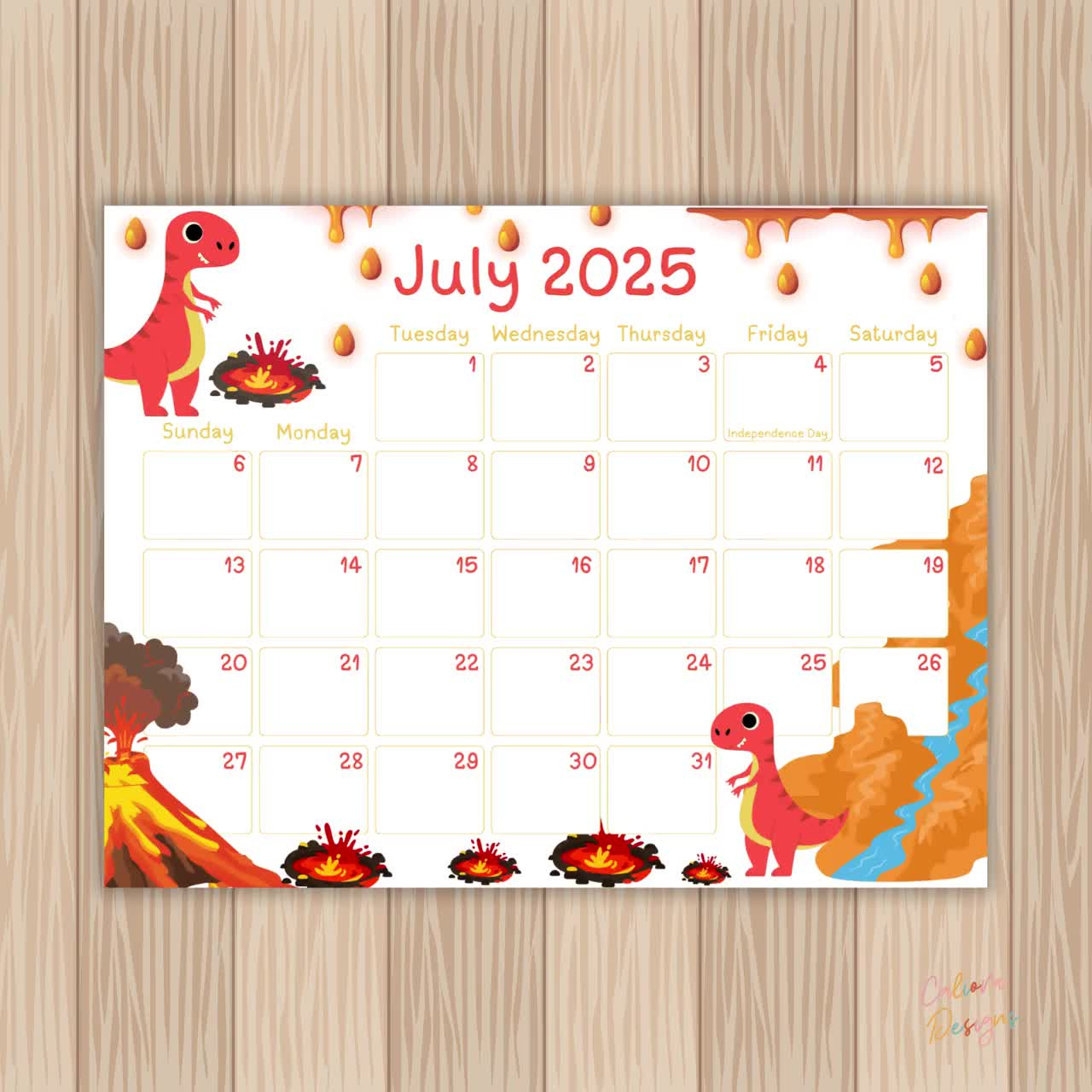 2025 Calendar Printable, Dinosaur Calendar For Kids, Wall Calendar Pdf, Editable Calendar, Kids Monthly Planner, Homeschool Organization regarding Dinosaurs 2025 Calendar Printable