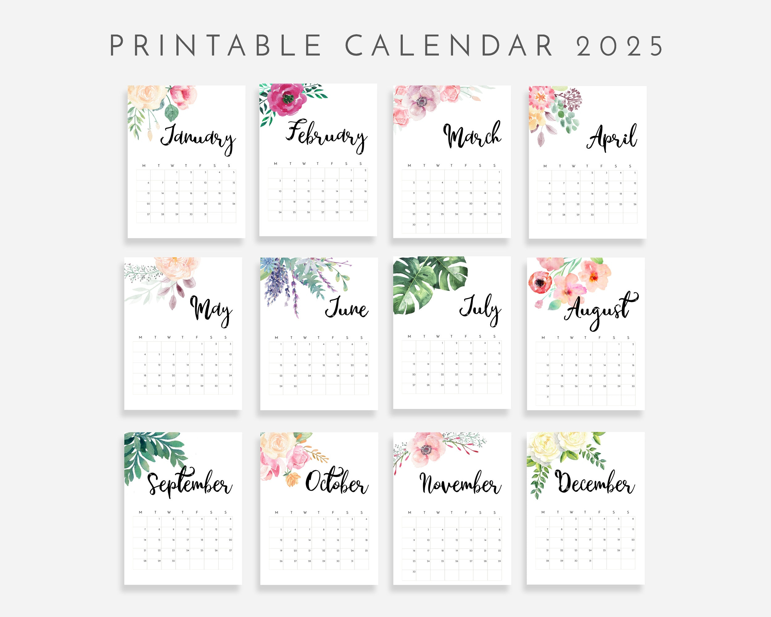2025 Calendar Printable - Etsy with regard to California Vintage 2025 Calendar Printable