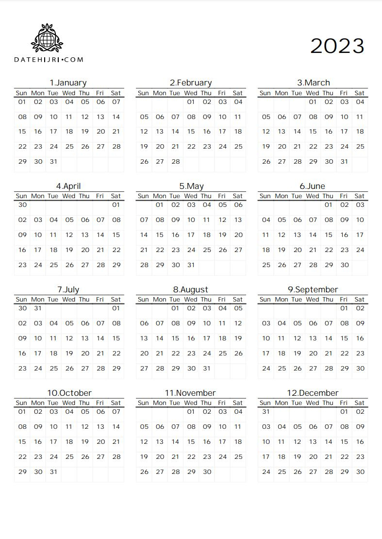 2025 Calendar Printable for Arabians 2025 Calendar Printable