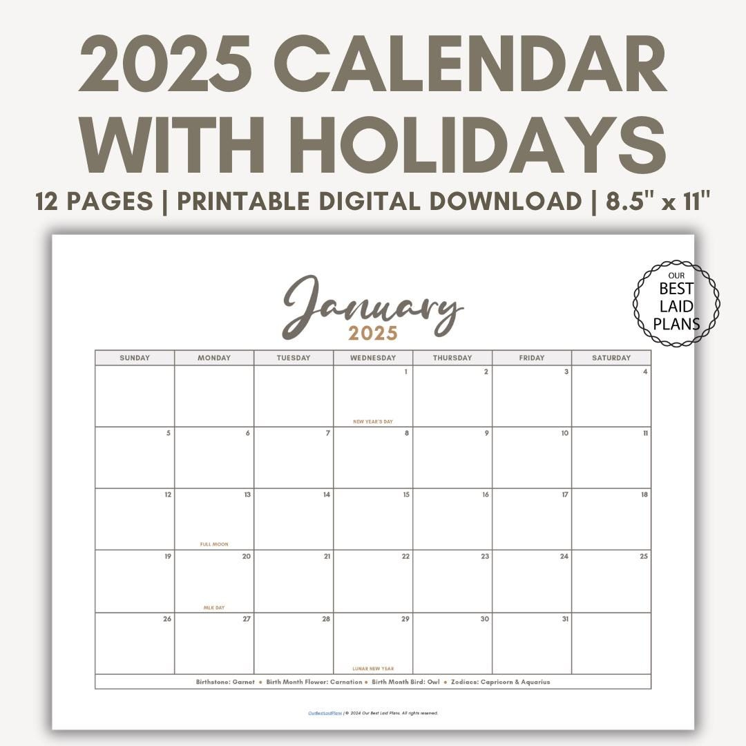 2025 Calendar Printable Pdf 2025 Monthly Bundle Calendar Printable intended for New England Travel And Events 2025 Calendar Printable