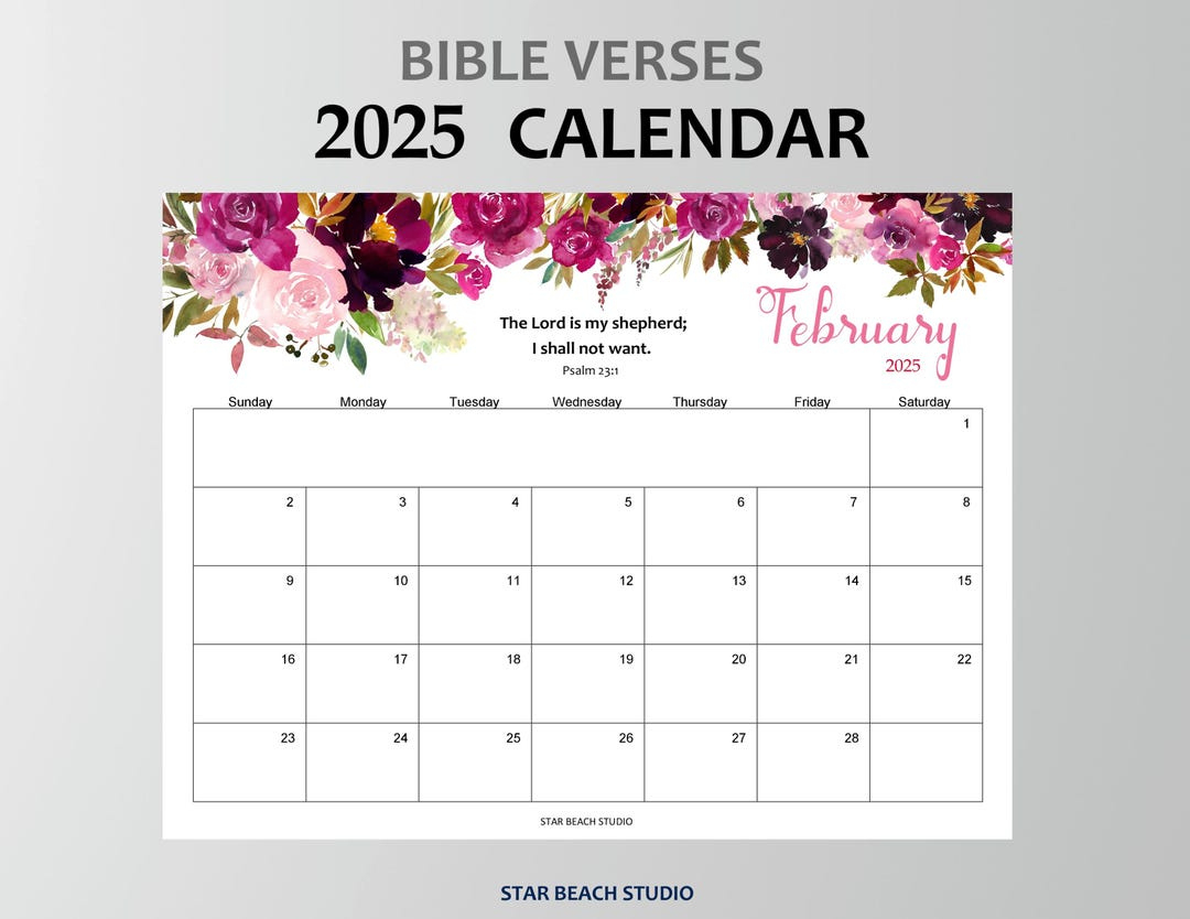 2025 Calendar Printable, Psalms Bible Verse Floral Monthly Planner pertaining to Bible Verses Photo 2025 Calendar Printable