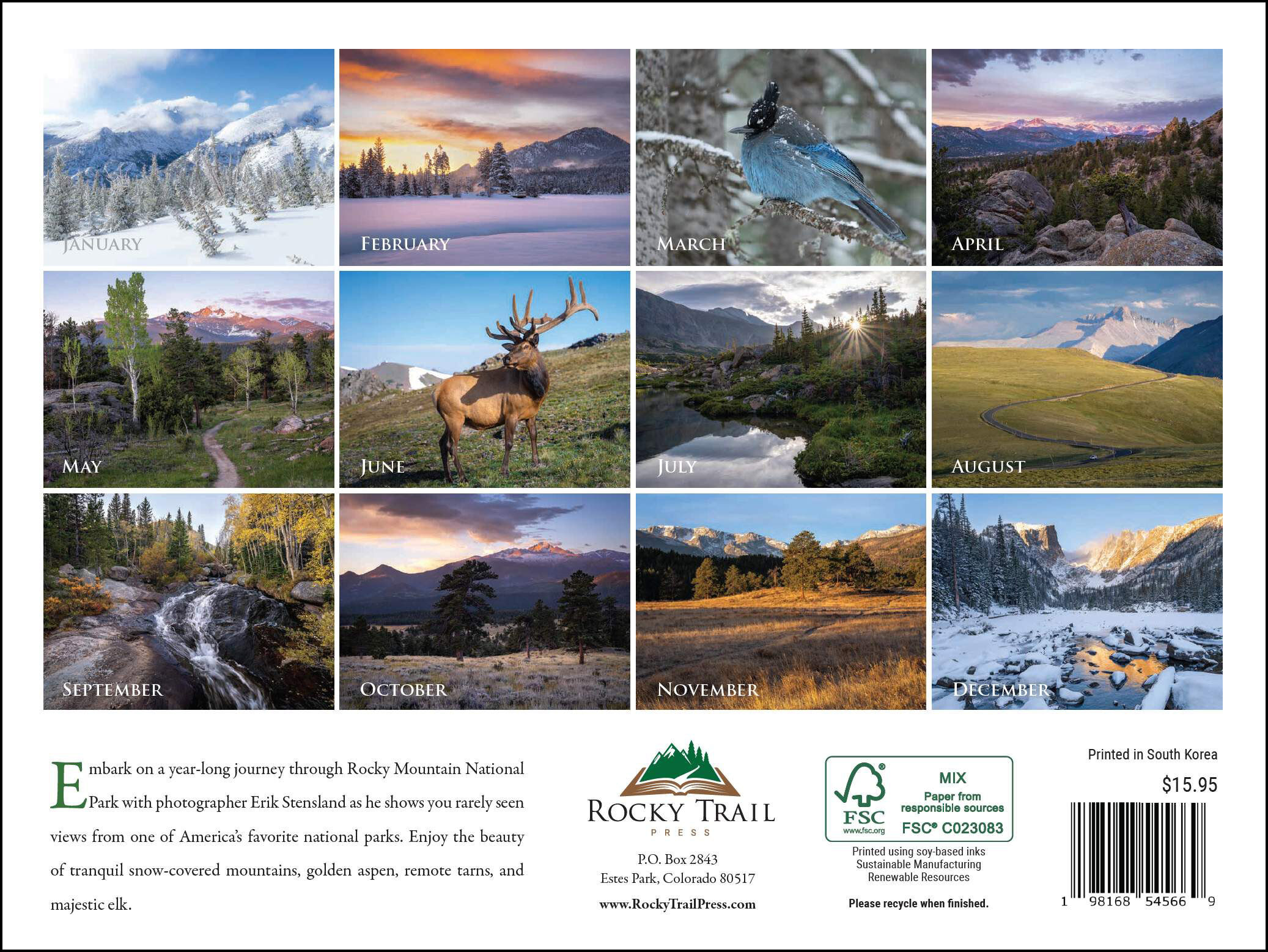 2025 Calendar | Rocky Trail Press within National Parks 2025 Calendar Printable
