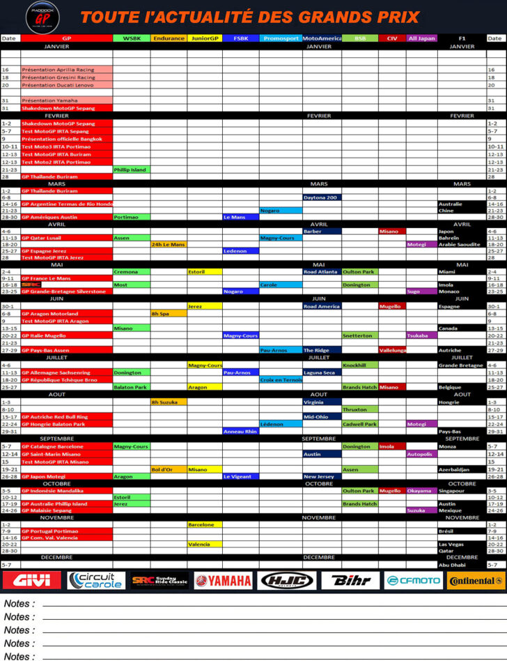 Classic Motorcycles 2025 Calendar Printable