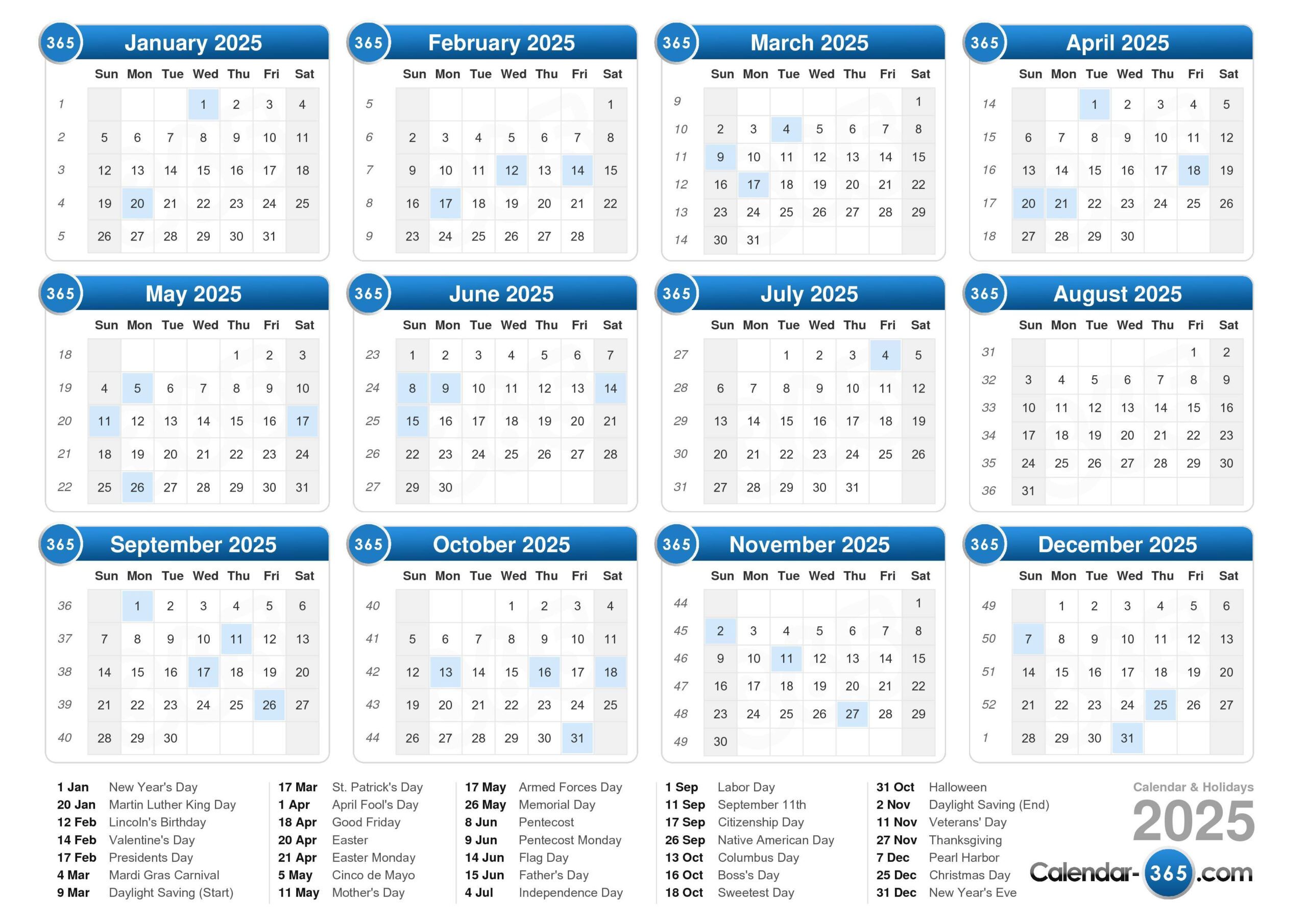2025 Calendar with regard to American Axe 2025 Calendar Printable