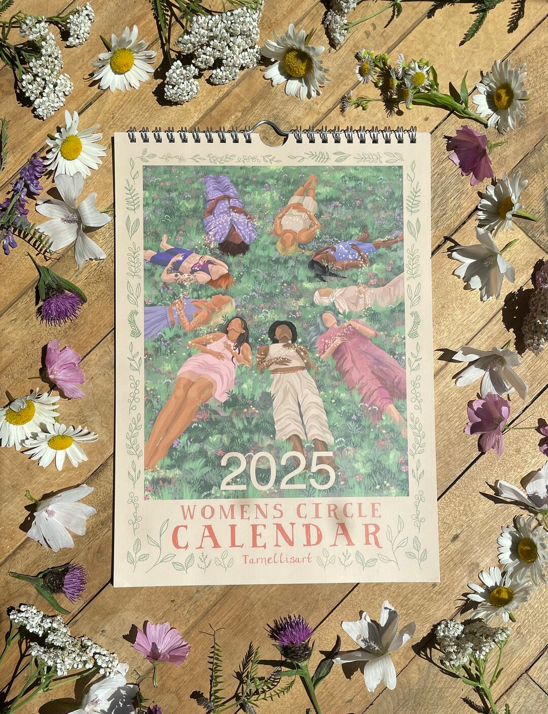 2025 Calendar Womens Circles, Hanging Wall Calendar, Yearly with Victoriana 2025 Calendar Printable
