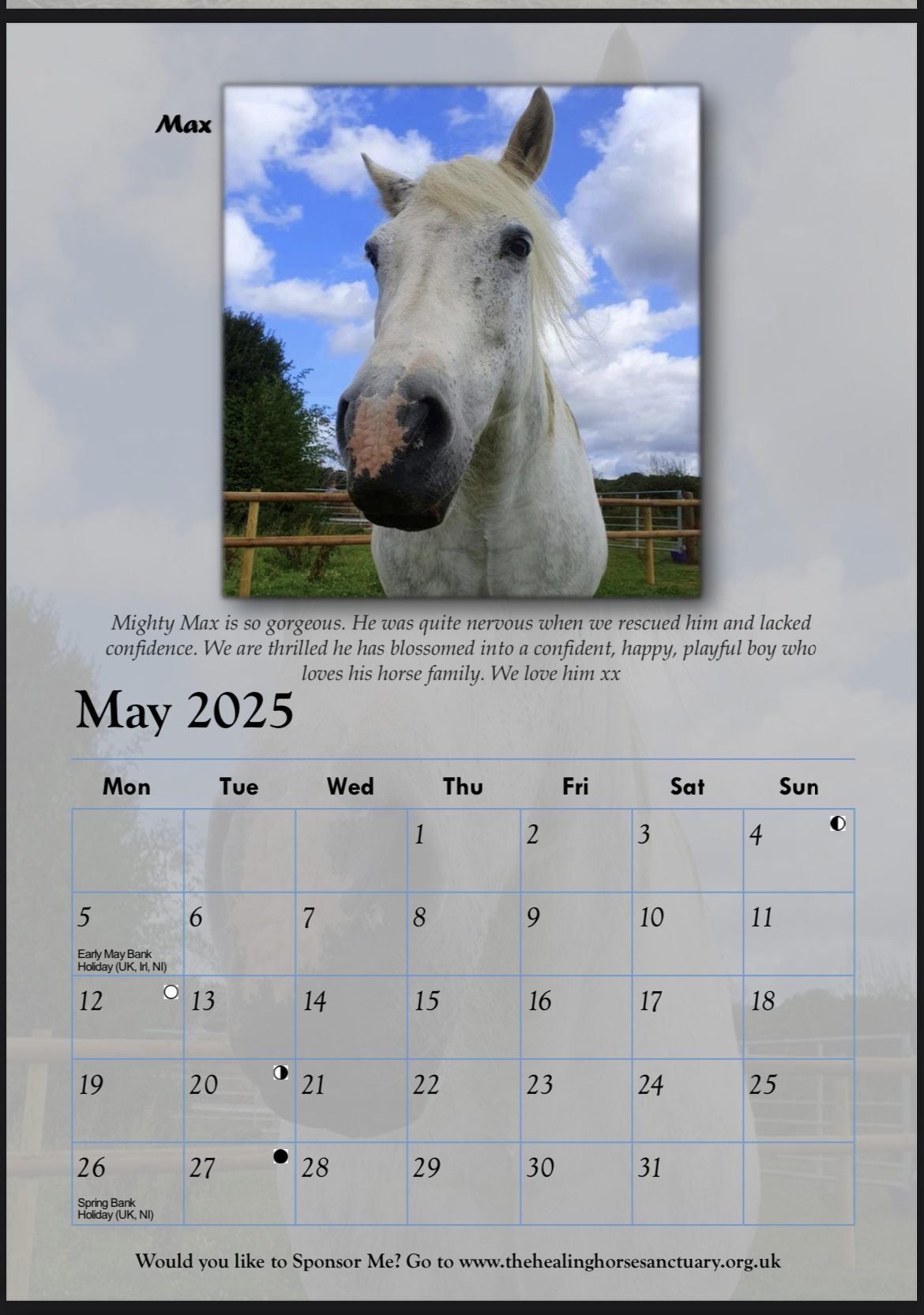 2025 Calendars in Horses 2025 Calendar Printable