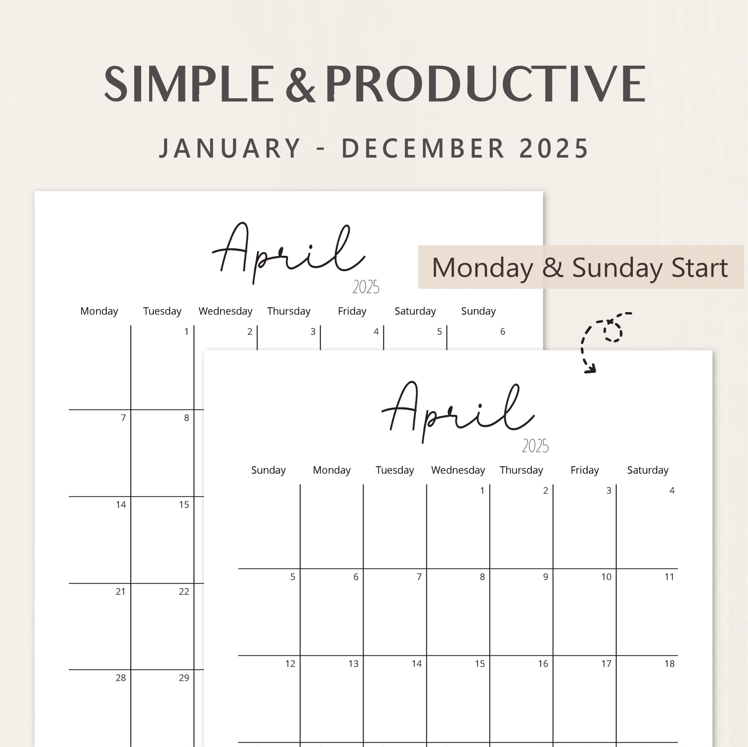 2025 Calendars Portrait Blank Monthly Planner| Fillable | 8.5X11 for Txt 2025 Calendar Printable