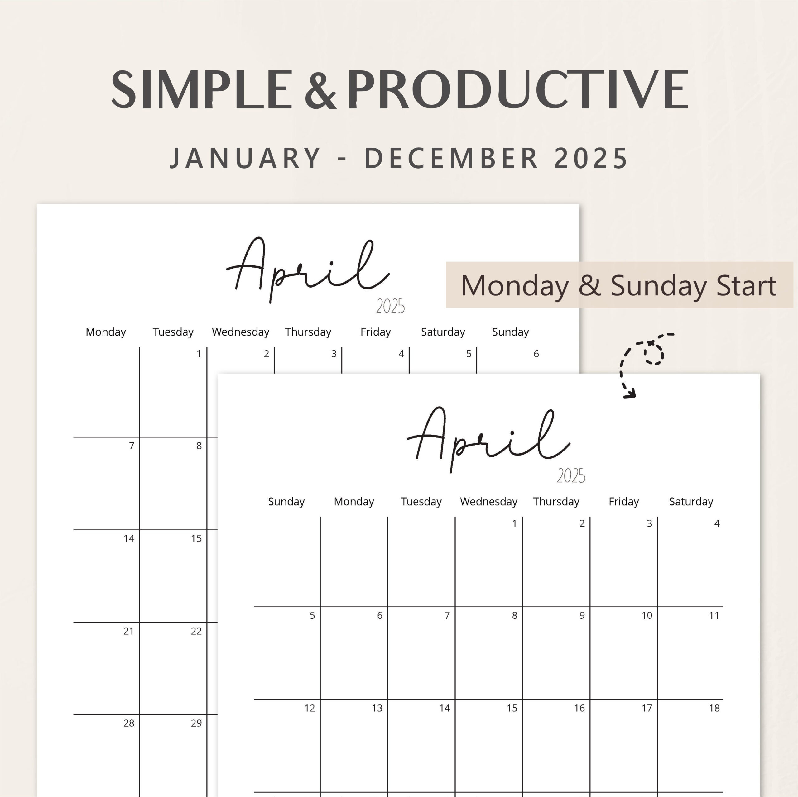 2025 Calendars Portrait Blank Monthly Planner| Fillable | 8.5X11 intended for Txt 2025 Calendar Printable