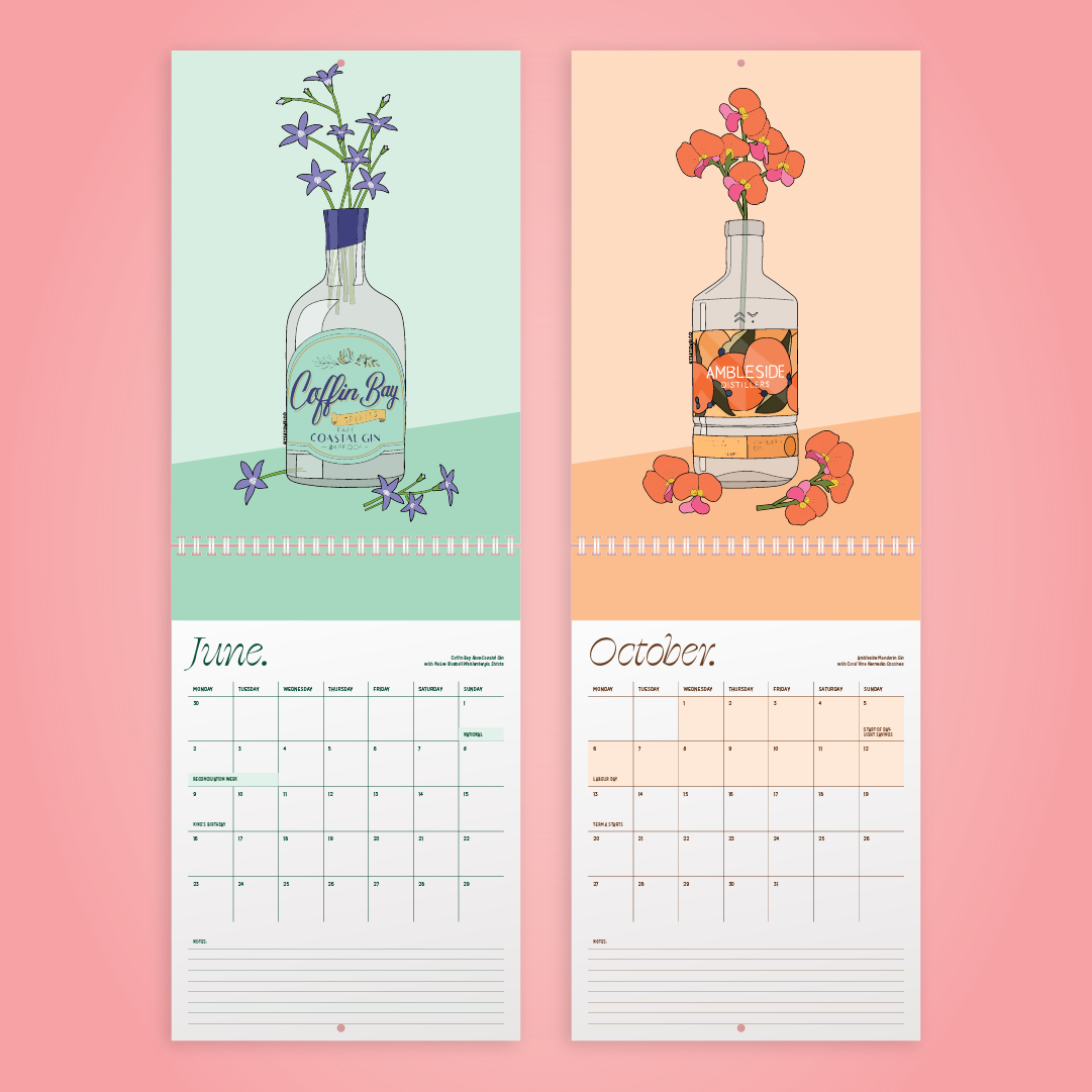 2025 Calendars — Tea Towel Co pertaining to Gin O Clock 2025 Calendar Printable