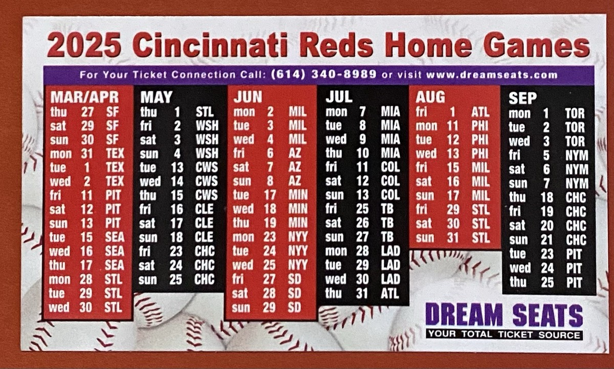 2025 Cincinnati Reds / Cleveland Guardians Schedule ⚾️ Mlb intended for COL Duke Blue Devils 2025 Calendar Printable