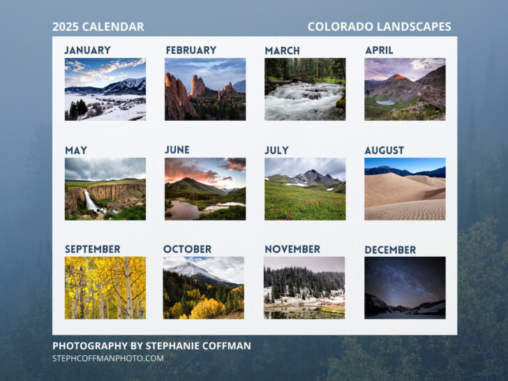 Rocky Mountain Wilderness 2025 Calendar Printable