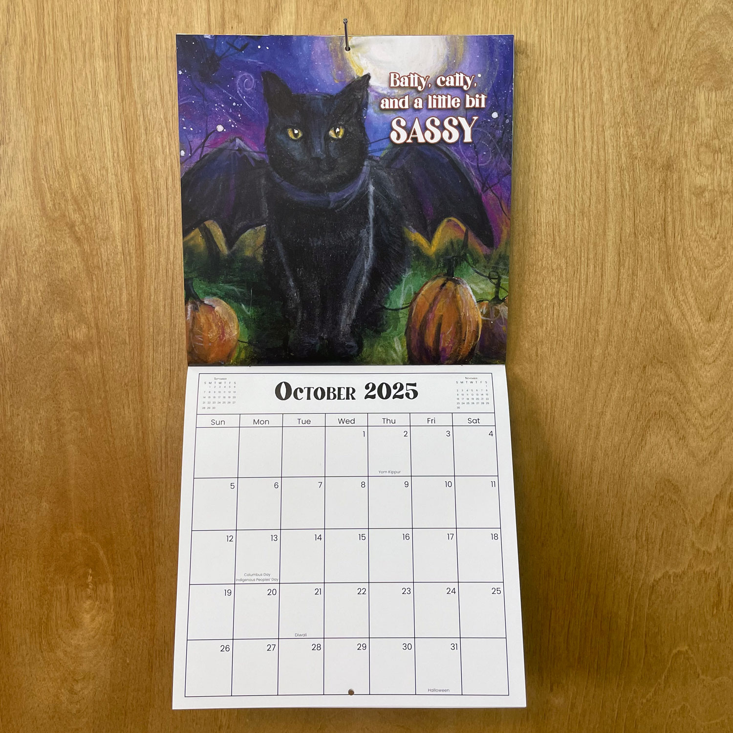 2025 Colorful Cats Mini Wall Calendar regarding Black Kitties 2025 Calendar Printable
