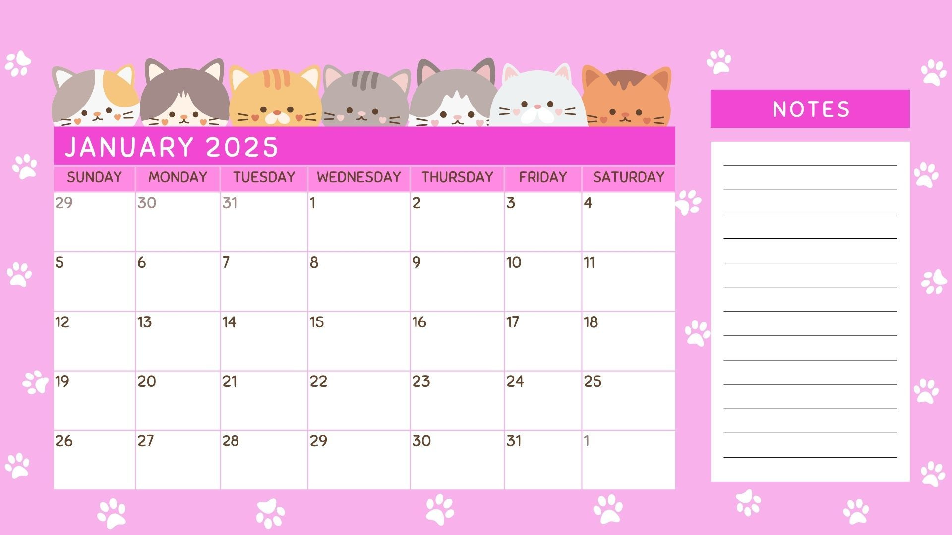 2025 Cute Cat Calendarthelordismyshepherd - Raket.ph in Kittens Curious 2025 Calendar Printable