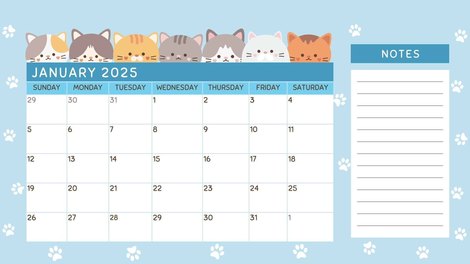 2025 Cute Cat Calendarthelordismyshepherd - Raket.ph intended for Curious Kittens 2025 Calendar Printable