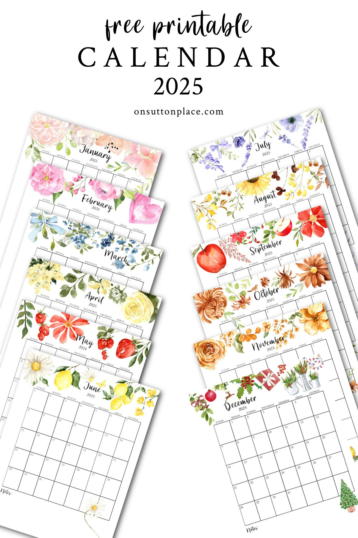 2025 Free Printable Calendar With Planner Pages - On Sutton Place within Friendship is One of Lifes Greatest Gifts 2025 Calendar Printable