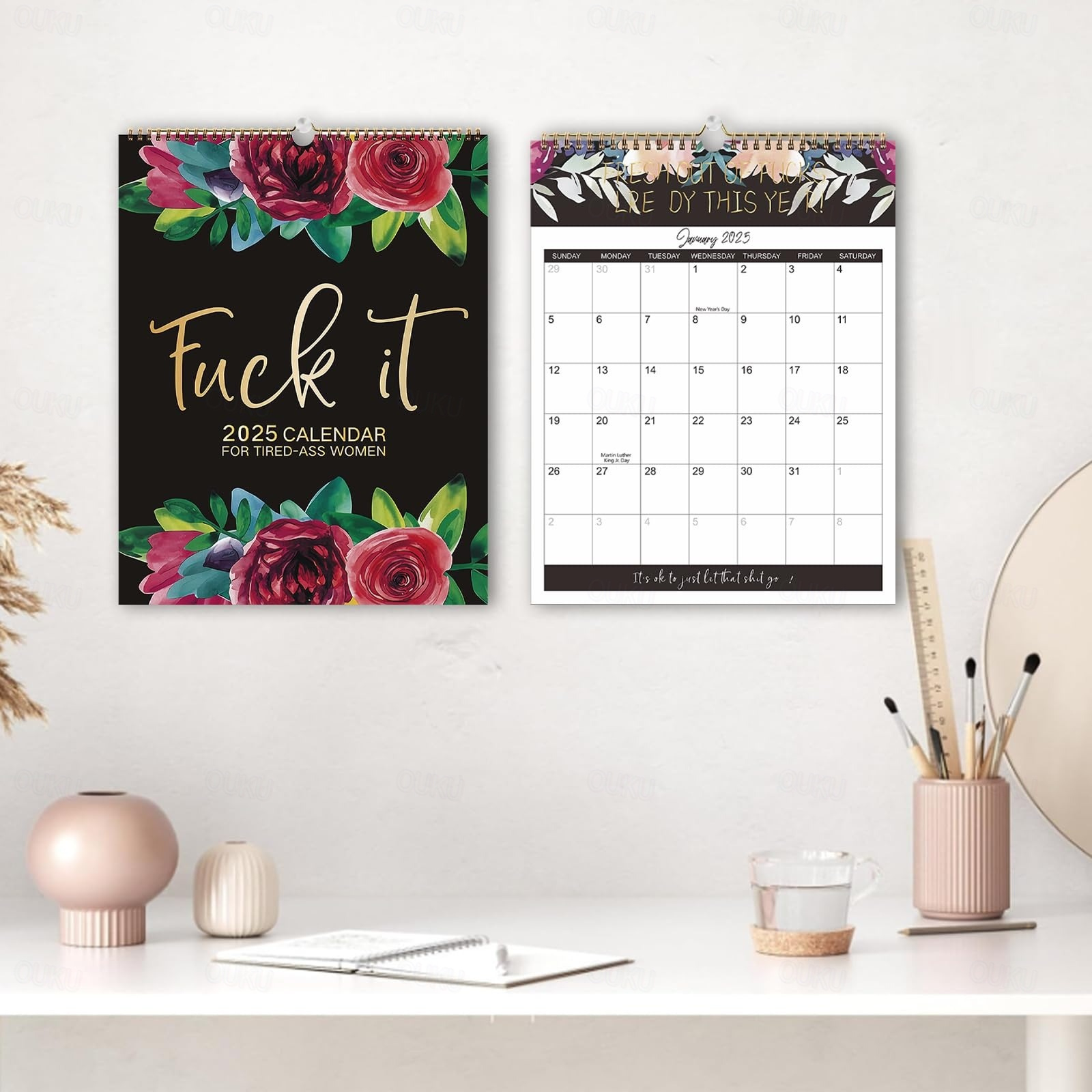 2025 Fuck It Calendar For Tired-Ass Women, 2025 Tired Women throughout Fck It Floral 2025 Calendar Printable